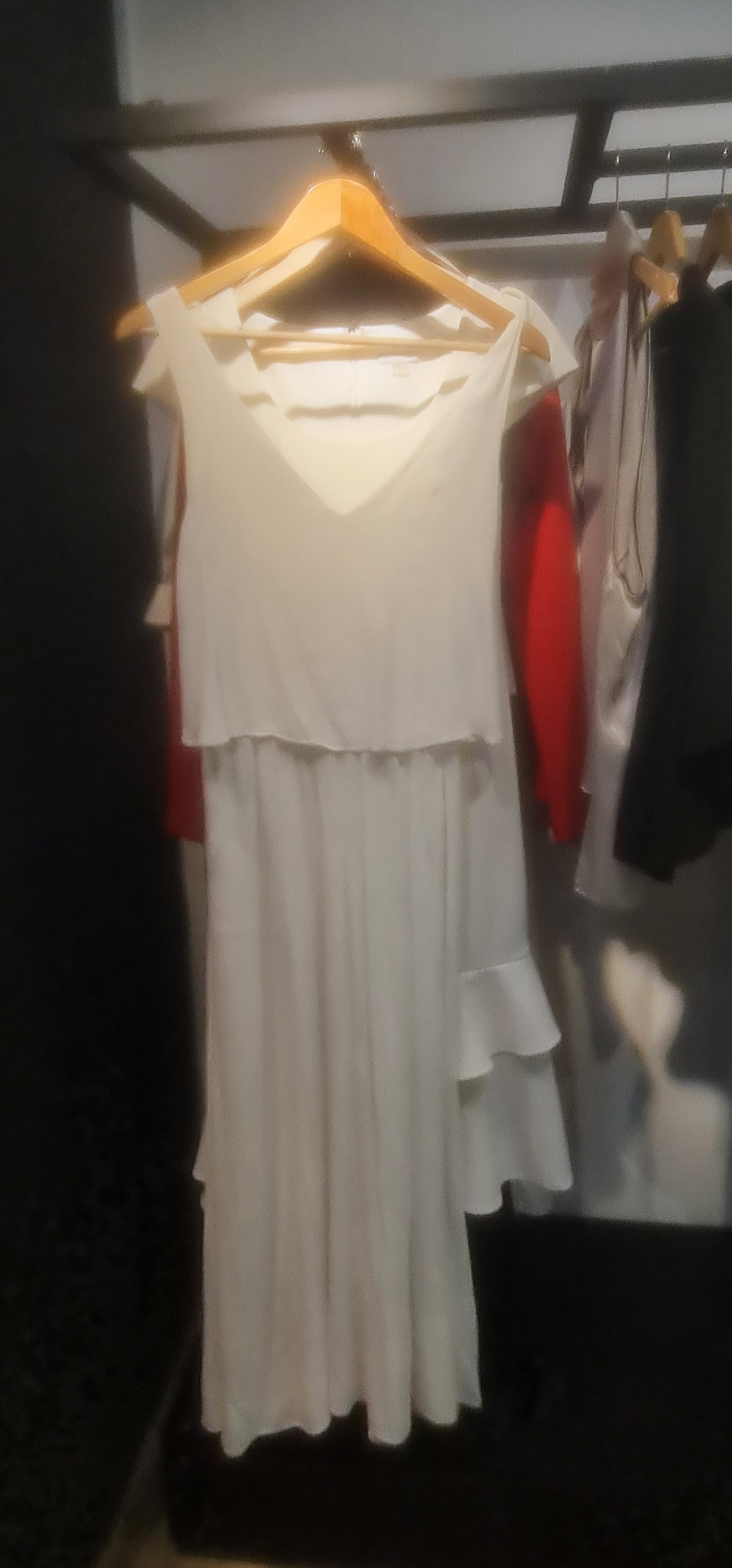 Vestido blanco rayas Mango