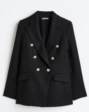 Blazer tejido  Bouclé con Cuello H&M