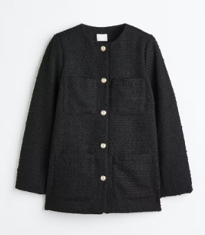 Saco tejido Bouclé H&M botones dorados