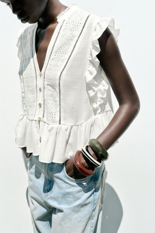 Blusa manga corta Mango Suit