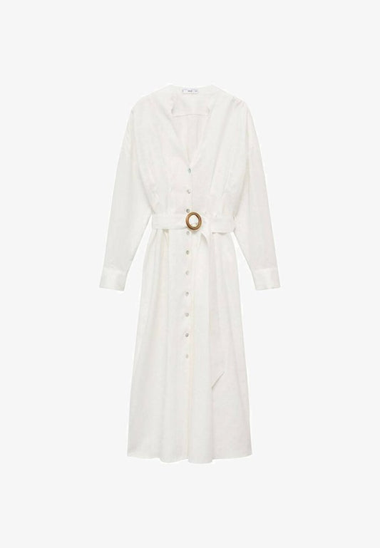 Vestido Blanco  Largo manga larga Zara