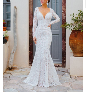 Vestido Blanco de Encaje Zara