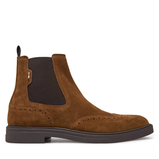 BOTIN DE CUERO CAFE CLARO MANGO