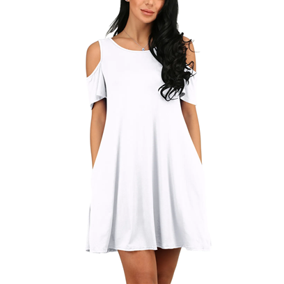 VESTIDO CORTO BLANCO MANGO